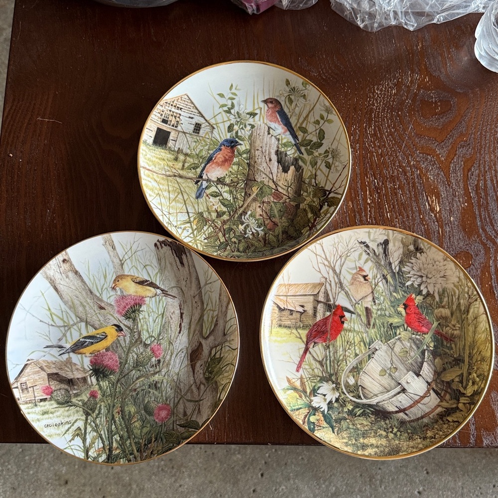 Cecil Eakins Songbirds Plate bundle